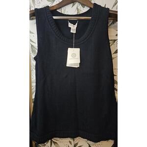 NWT Doncaster Blouse Blue Womens Size L Knit